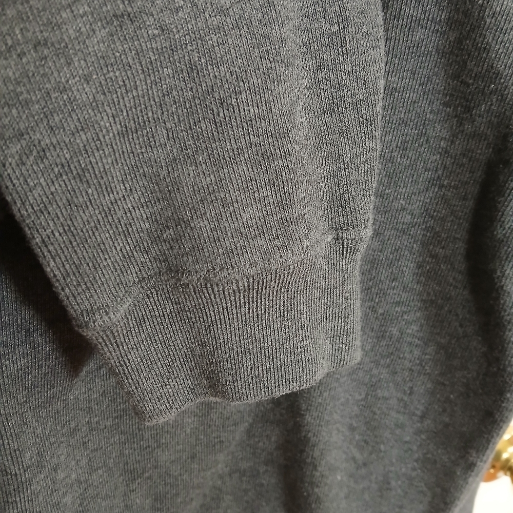 Abercrombie & Fitch Red Gray Crewneck Sweatshirt Preppy Academia Varsity Logo 3 - Picture 5 of 7